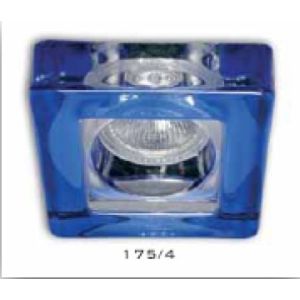 TRANSPARENTE BRILLANTE AZUL ELECTRICO луна за вграждане	